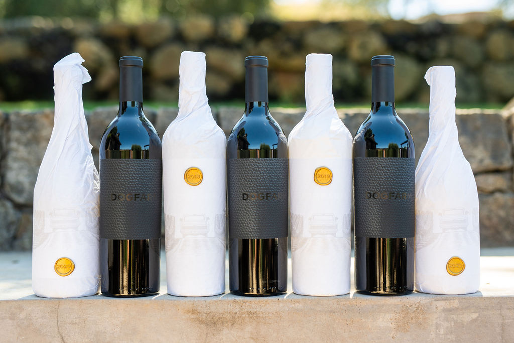 DogFarm estate wine bottles